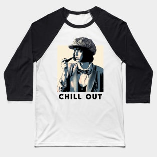 Chill Out Vintage Girl Smoking Pastel Colors Baseball T-Shirt